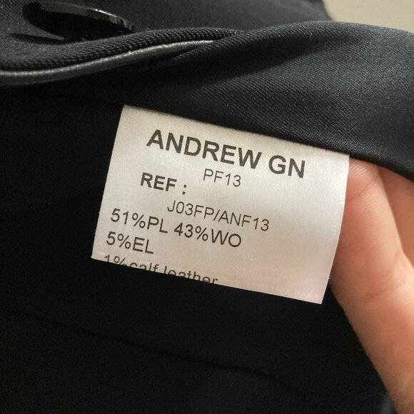 Andrew GN Black Wool Blazer - Picture 3 of 6